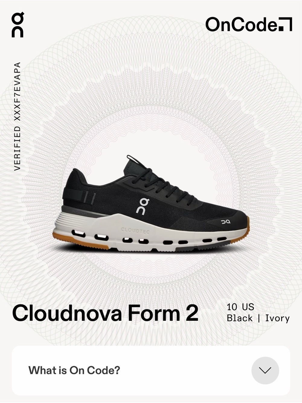 On Cloudnova 2 Women's Black & White Sneakers - Worn Once Size 10 Ivory - Picture 1 of 9